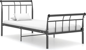 vidaXL fekete fém ágykeret 100 x 200 cm
