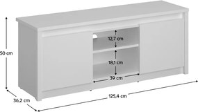 TV asztal 2D/125, fehér, ERODIN