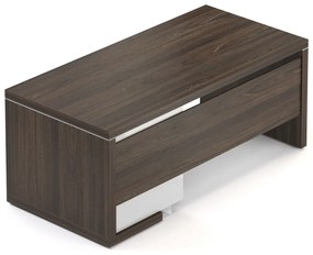 Lineart asztal 180 x 85 cm + jobb konténer, sötét szil / antracit