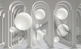 Tapéta Ívek Oszlopok Terek Absztrakt Illúzió Geometria 208x146 +ragasztó