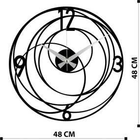 Enzoclock fém falióra, 48×48 cm – S027