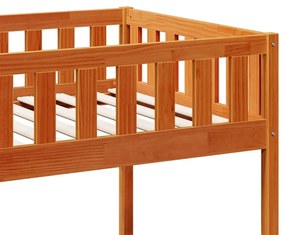 viaszbarna tömör fenyőfa gyerekágy matrac nélkül 90 x 190 cm