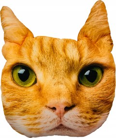 3D Párna Vörös Macska Fej