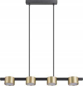 Mennyezeti Lámpa Függő Túlnyúlás 4x GX53 Fekete Arany Mirella Sanico Goldlux