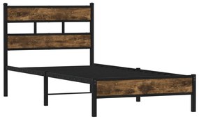 sonoma tölgy színű fejtámlás ágykeret matrac nélkül 80 x 190 cm