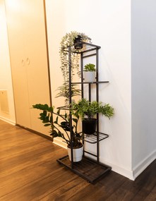 Fém állvány a virágokra, sötétszürke, BAMIR TYP 1