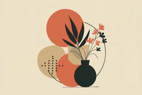 Poszter 60x40cm Váza virágokkal