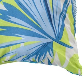 Egész éves steppelt takaró 140x200 cm párnával ARECANO kék-zöld 70x90 cm