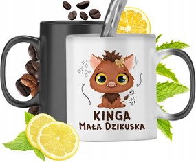 Mágikus bögre Kingának Fekete matt nyomott mintával 330ml