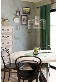 Eglo 43649 - Csillár zsinóron MILLIGAN 1xE27/40W/230V á. 38 cm ezüst