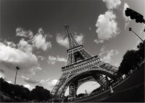 Üveg kép - Eiffel-torony Párizsban (70x50 cm)