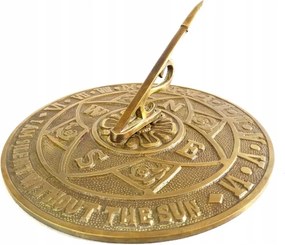 Sárgaréz Napelemes Kerti Óra Arany Nagy Retro