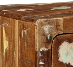 tömör újrahasznosított falra szerelhető TV-szekrény 100x32x25cm