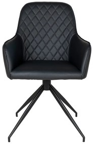 Fekete kárpitozott étkezőfotel Harbo – House Nordic