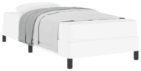 Ágy matracmal Tiszta fehér 90 x 200 cm Műbőr