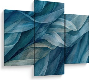 Kép - Kék és fehér fodrok (90x60 cm)