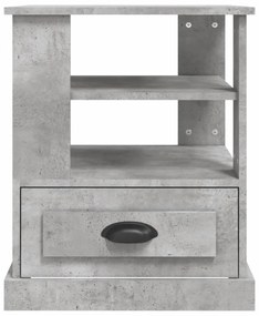 betonszürke szerelt fa dohányzóasztal 50x50x60 cm