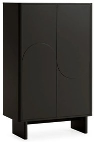 Fekete szekrény 80x130x40 cm Solei – MOME