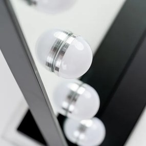 BRILAGI - LED fényerőszabályozható sminktükör HOLLYWOOD LED/15W/230V 60x50 cm fekete