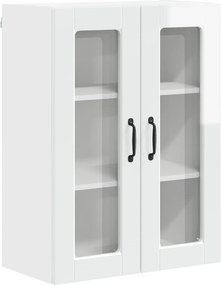vidaXL Konyhaszekrény Magas Fényű Fehér 60 x 31 x 80 cm Faanyag