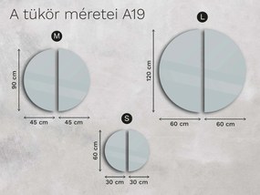 Atipikus tükör LED világítással A19 S