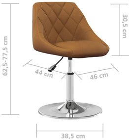 6 db barna bársony dönthető étkezőszék