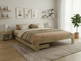 ADA ágy 160x200 cm, fenyőfa Ágyrács: Ágyrács nélkül, Matrac: Deluxe 10 cm matrac