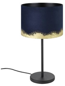 Eglo 39975 Casuarita asztali lámpa, bársony burával, arany részletekkel, 53cm, zsinórkapcsolóval, kék, E27 foglalattal, max. 1x40W, IP20