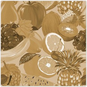 Poszterek 70x70 Gyümölcsök szépia árnyalatokban