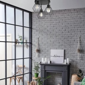 Felületre szerelhető csillár AUDREY 3xE27/60W/230V fekete