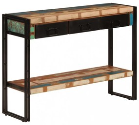tömör újrahasznosított fa tálalóasztal 110x30x76 cm