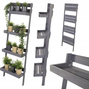 Fa virágágyás összecsukható állvány növénytartó állvány 145x37cm Eko