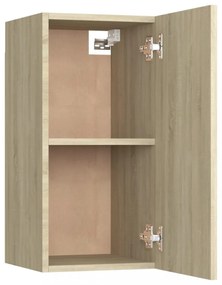 2 db sonoma tölgy szerelt fa TV-szekrény 30,5x30x60 cm