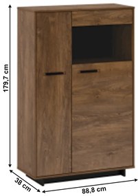 Vitrin Diram C2 (bolzano tölgy + fekete). 1034098