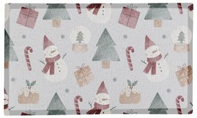 Lábtörlő karácsonyi mintával 40x70 cm Snowman – Artsy Doormats