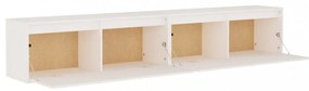 2 darab fehér tömör fenyőfa faliszekrény 100 x 30 x 35 cm