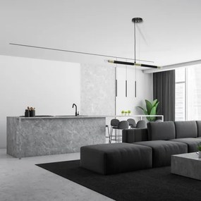 Csillár zsinóron BASTONE 2xE14/40W/230V fekete/arany