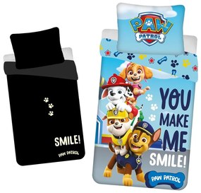 Egyszemélyes pamut gyerek ágyneműhuzat világító hatással 140x200 cm Paw Patrol – Jerry Fabrics