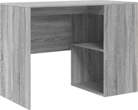 vidaXL Asztal polcokkal Szürke Sonoma 102 x 50 x 75 cm Faanyag