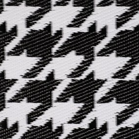 Houndstooth fekete-fehér kültéri szőnyeg, 120 x 180 cm - Green Decore