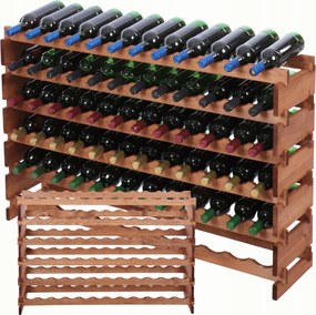 72 palackos könyvespolc 6x12-es moduláris bortartó állvány összecsukható építőkockák