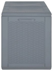 szürke PP rattan kerti tárolóláda 180 L