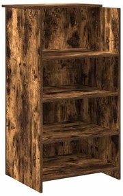 recepciós pult füstös tölgy 55x50x103,5 cm szerelt fa