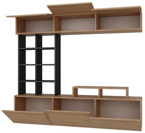 TV szekrény Sasa - Teak, Black