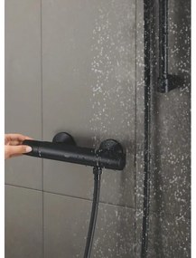 GROHE 1022172432 - PRECISION TREND termosztátos zuhanycsaptelep fekete