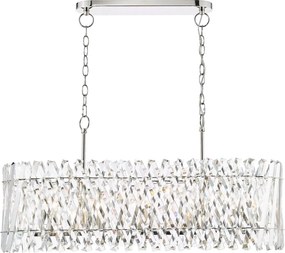 Dar Lighting glamour kristály függeszték entwine polírozott nikkel darent2338