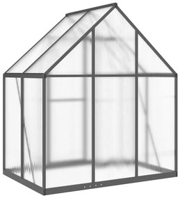 antracitszürke alumínium melegház alapvázzal 169 x 114 x 195 cm