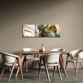Kép - Egy régi repülőgép légcsavarja (órával) (90x30 cm)