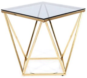 Silver B 50x50cm-es dohányzóasztal Füstös-Arany