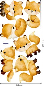 PIPPER. Textil falmatrica "Rókák"